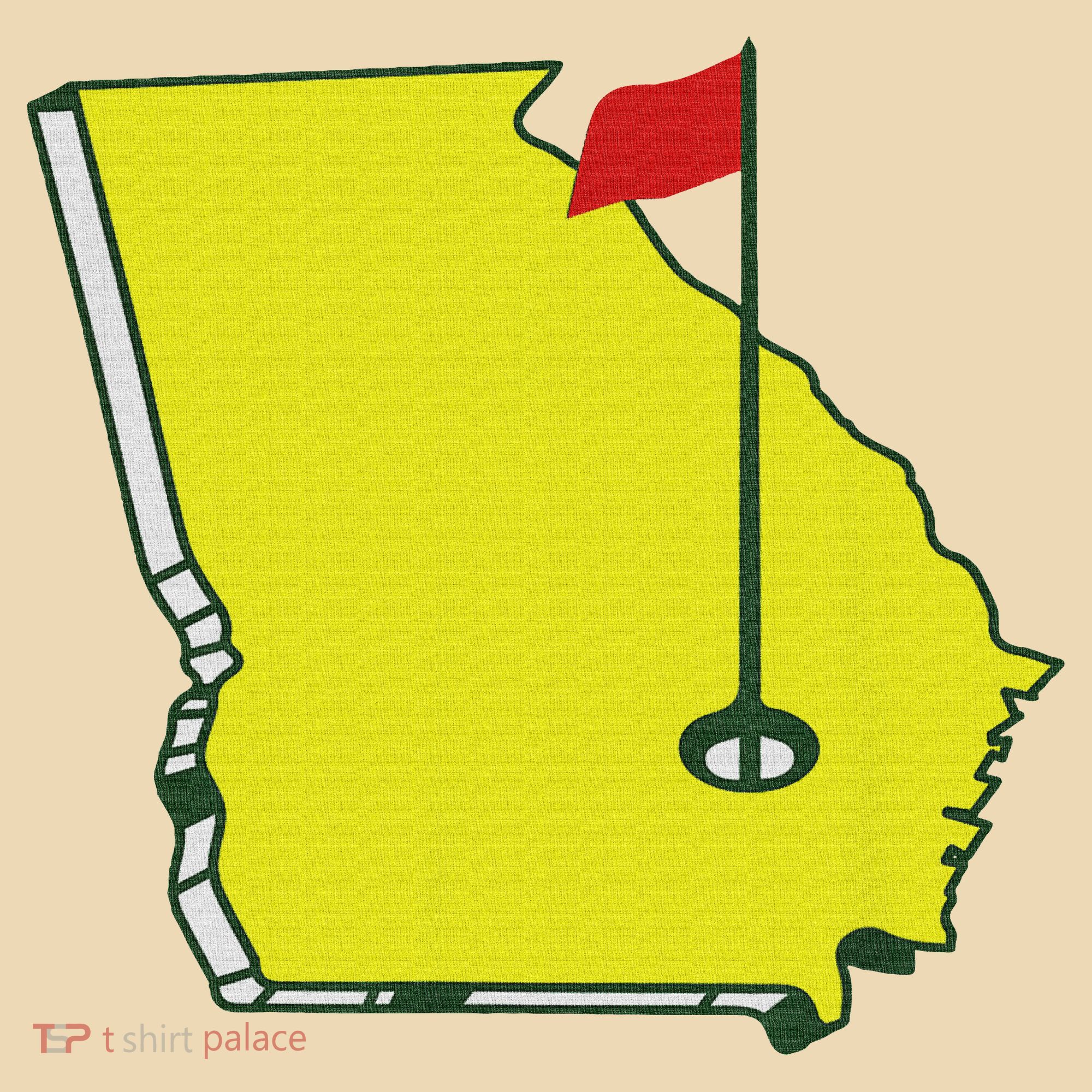 Georgia Golf Flag State Tote Bag