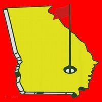 Georgia Golf Flag State Santa Hat thumb 1