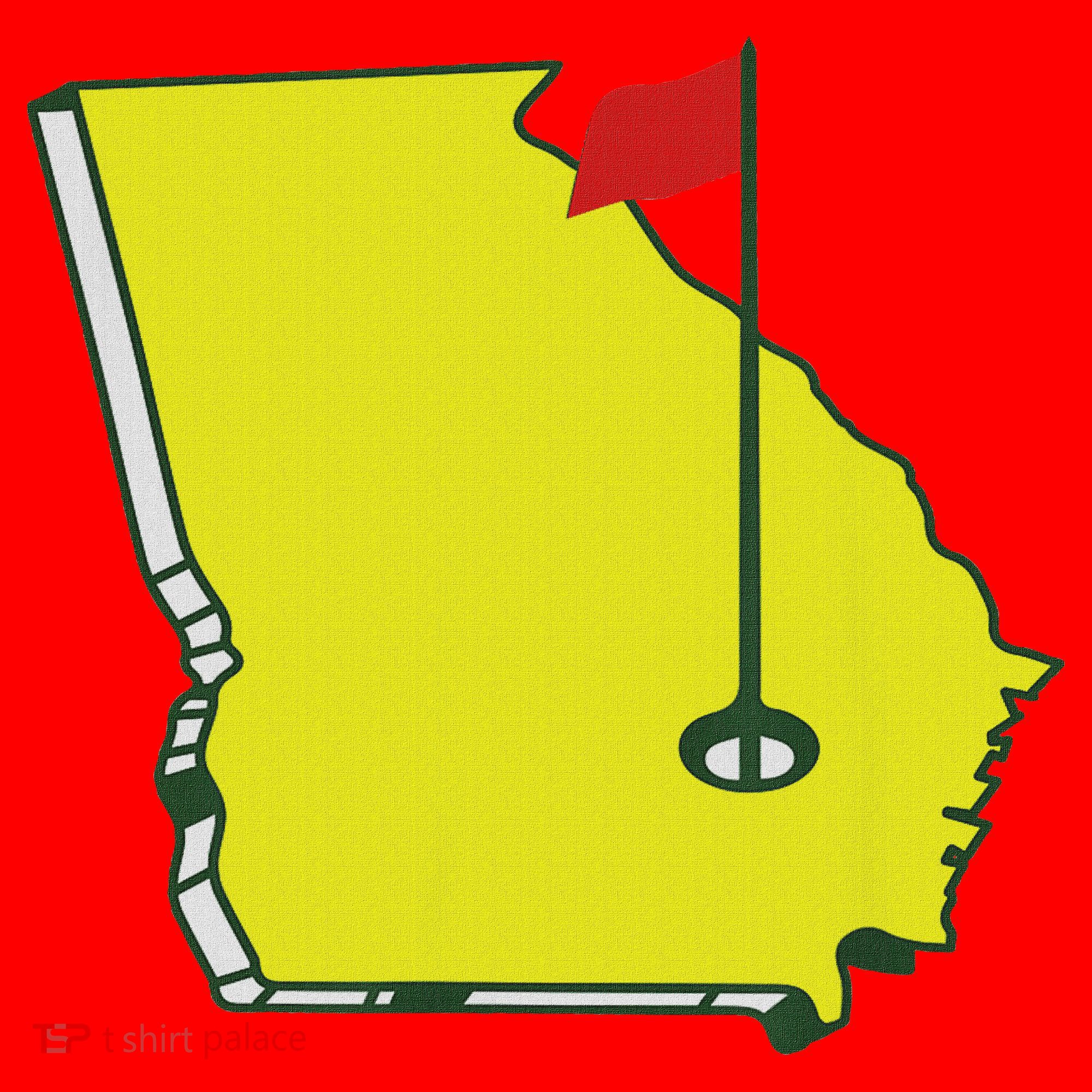 Georgia Golf Flag State Santa Hat