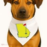Georgia Golf Flag State USA-Made Doggie Bandana thumb 1