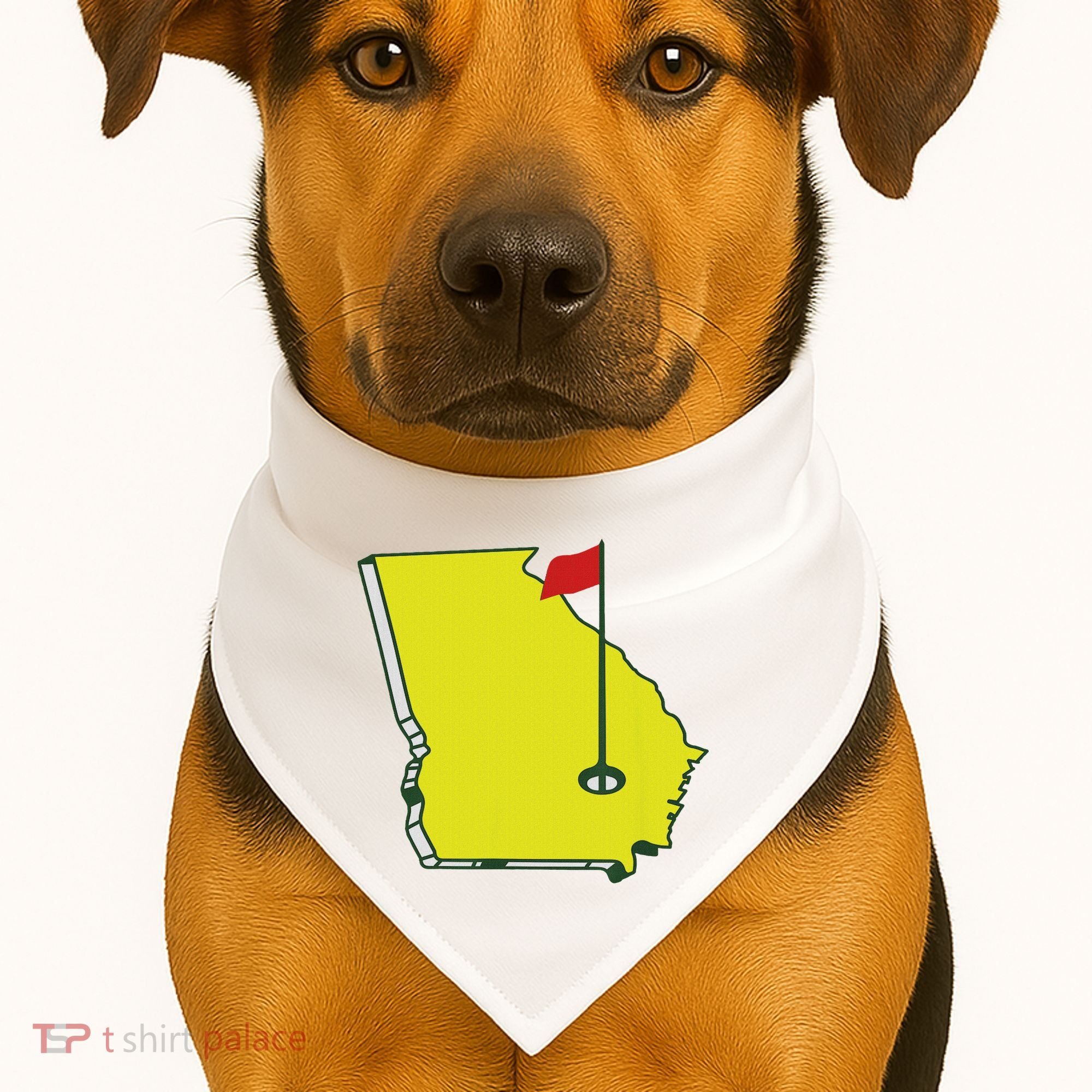 Georgia Golf Flag State USA-Made Doggie Bandana
