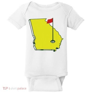 Georgia Golf Flag State Baby Bodysuit