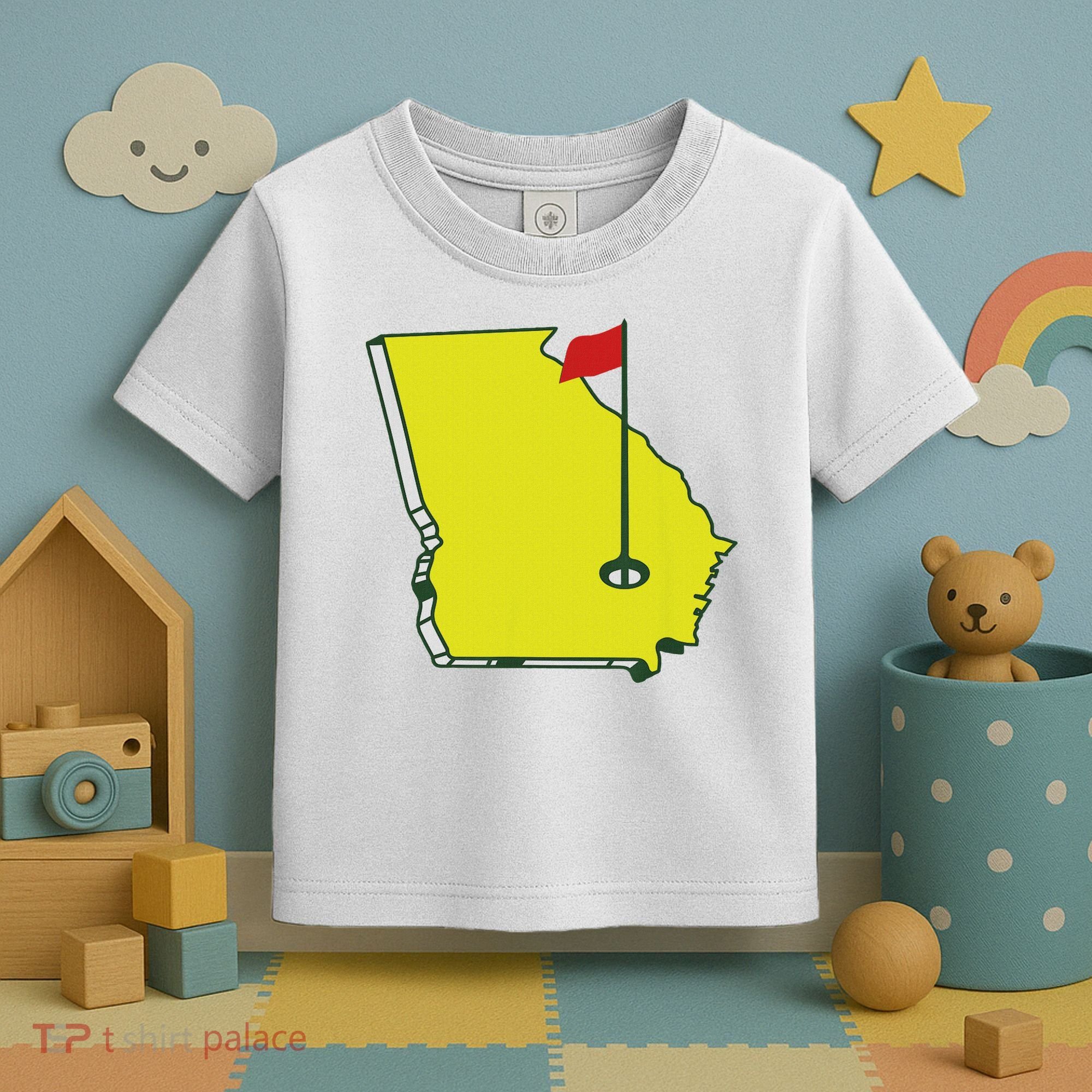Georgia Golf Flag State Toddler T-Shirt