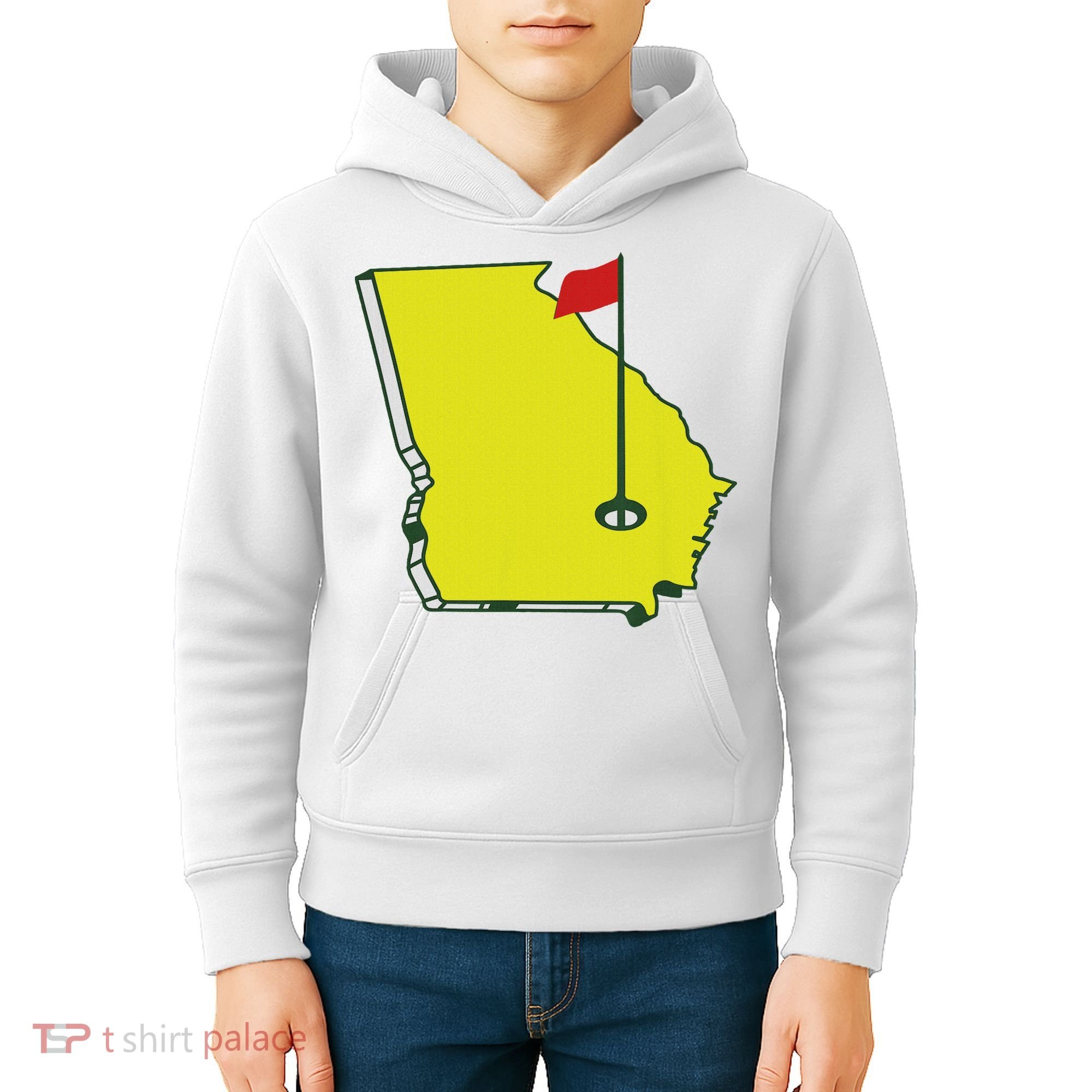Georgia Golf Flag State Kids Hoodie