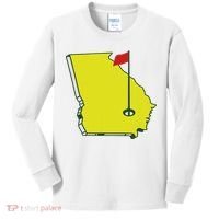 Georgia Golf Flag State Kids Long Sleeve Shirt thumb 0