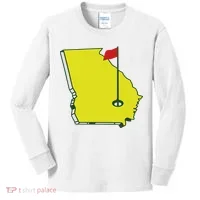 Georgia Golf Flag State Kids Long Sleeve Shirt thumb 0