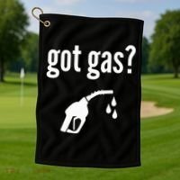 Got Gas Funny Gas Pump Got Gas Golf Towel thumb 1
