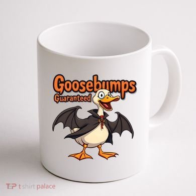 Goosebumps Guaranteed Funny Halloween Coffee Mug back