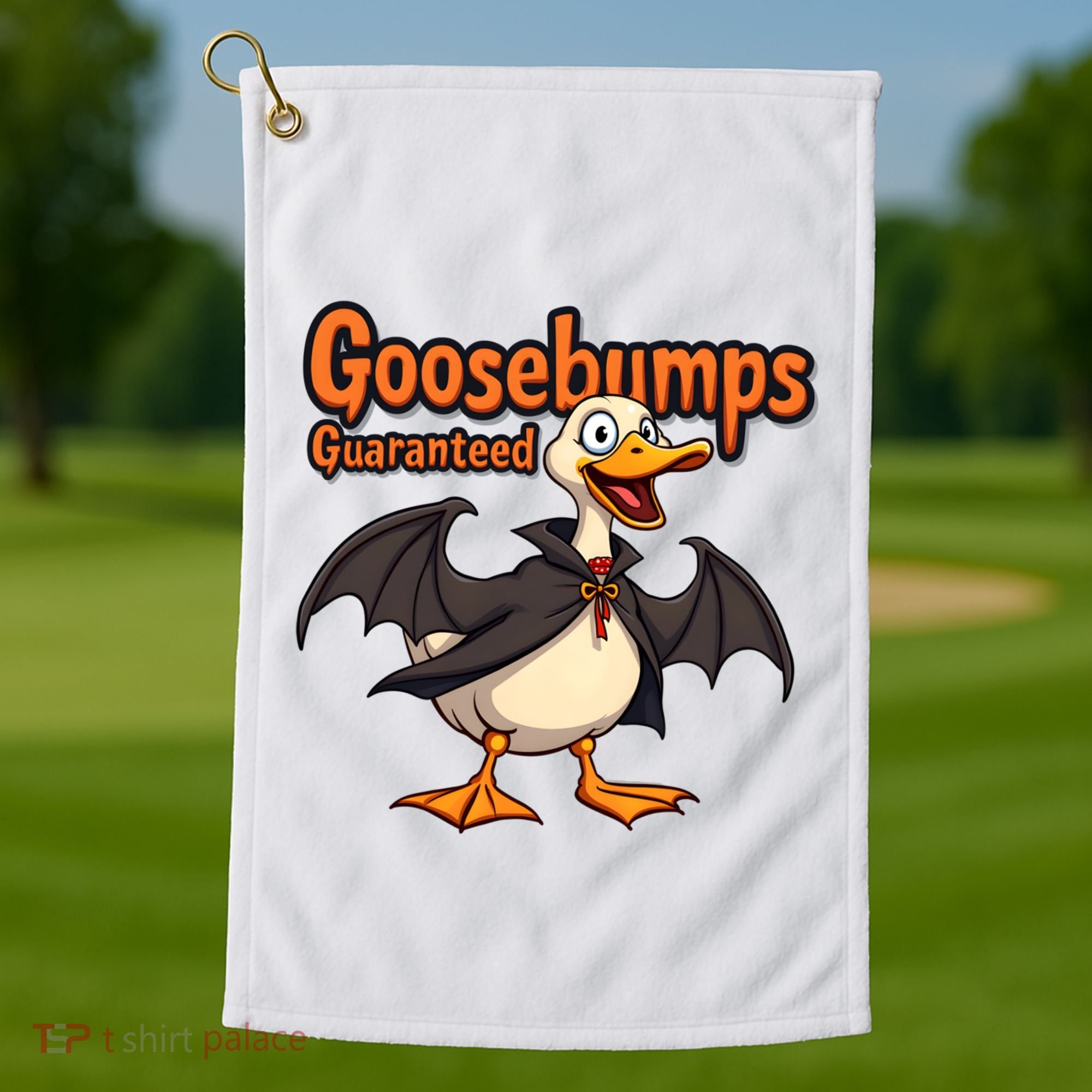 Goosebumps Guaranteed Funny Halloween Golf Towel