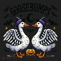 Goosebumps Geese Funny Halloween Witches Hat Women's Sweatshirt thumb 2