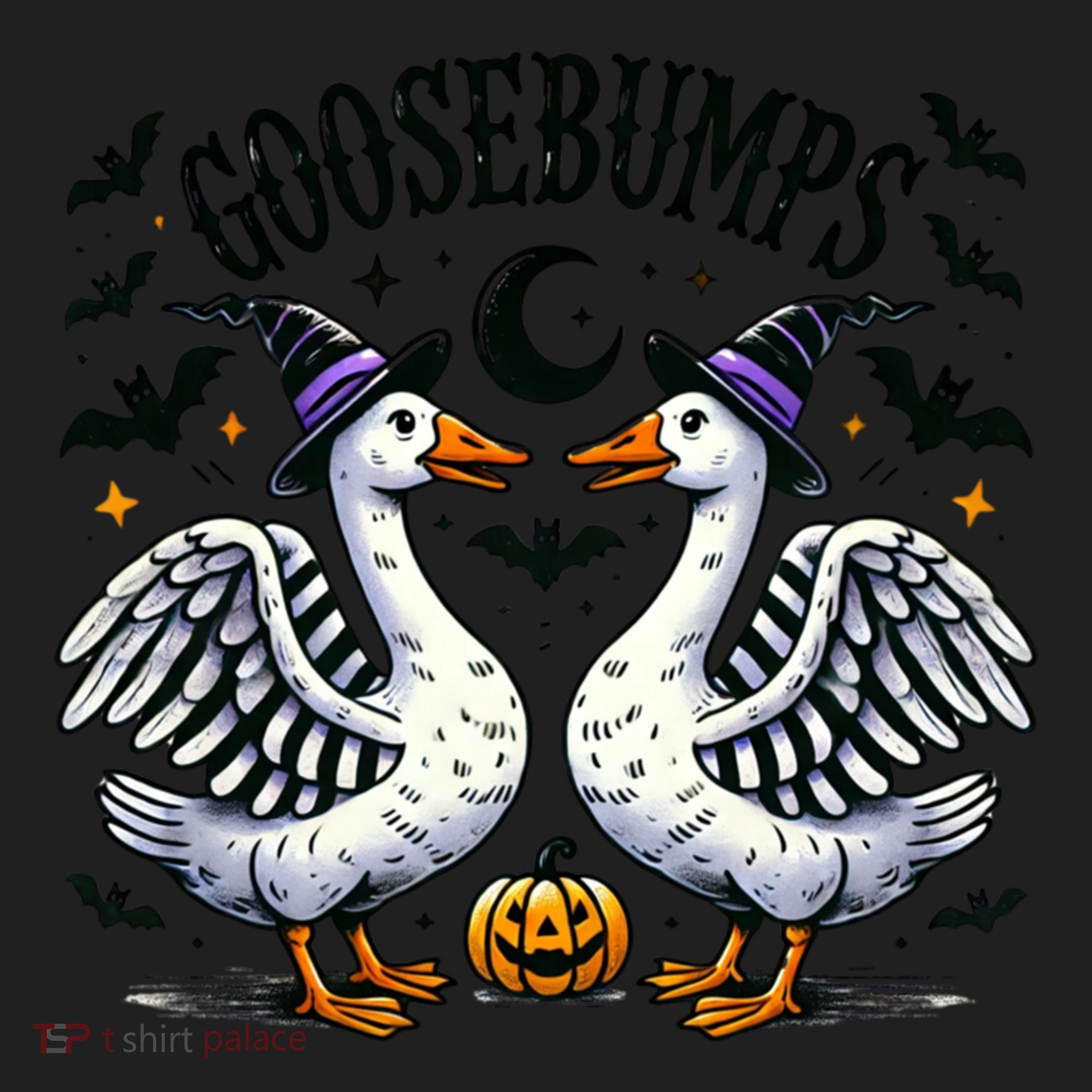 Goosebumps Geese Funny Halloween Witches Hat Women's Sweatshirt