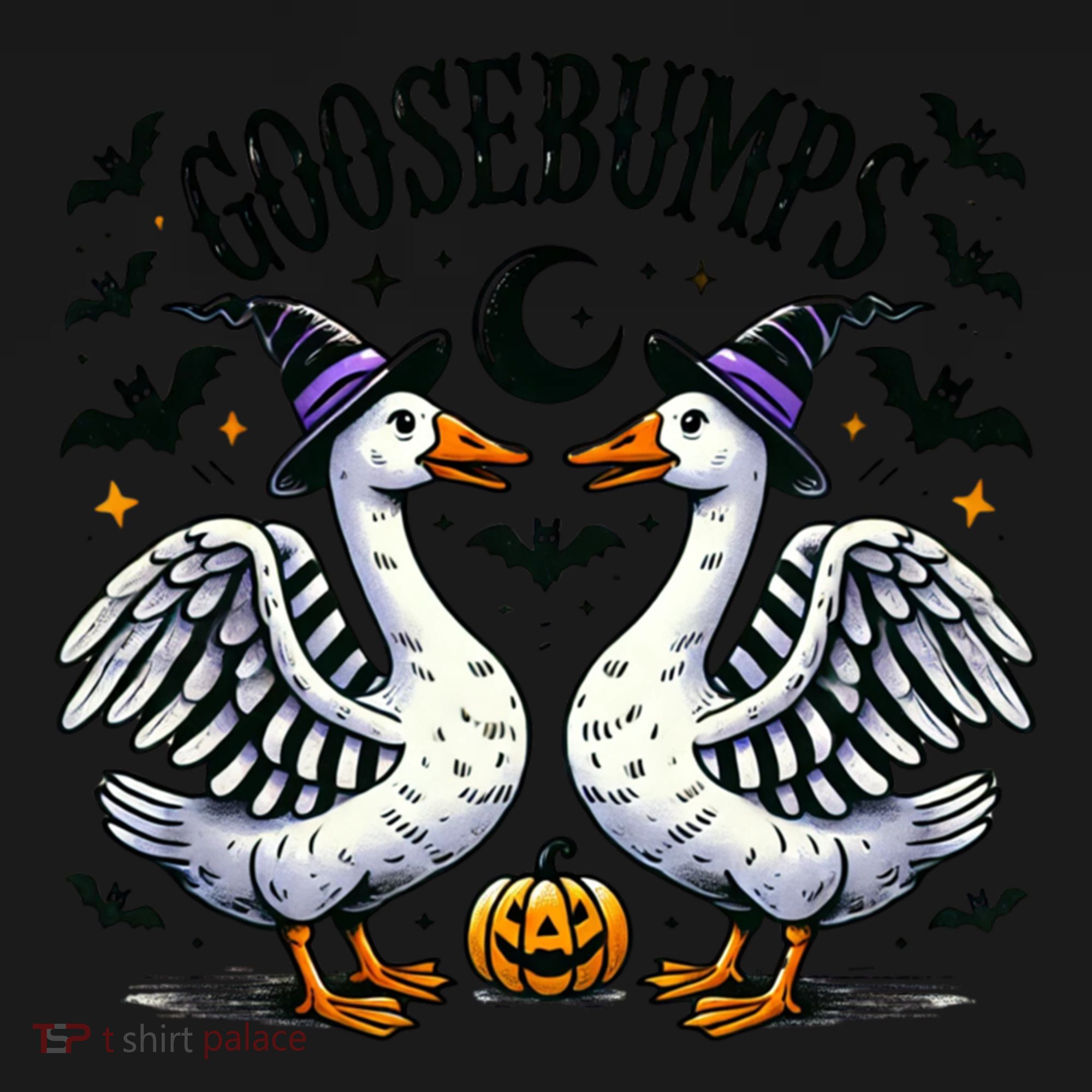 Goosebumps Geese Funny Halloween Witches Hat Coaster