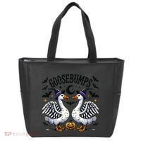 Goosebumps Geese Funny Halloween Witches Hat Tote Bag thumb 0