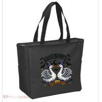 Goosebumps Geese Funny Halloween Witches Hat Tote Bag thumb 2