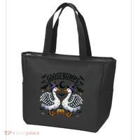 Goosebumps Geese Funny Halloween Witches Hat Tote Bag thumb 3