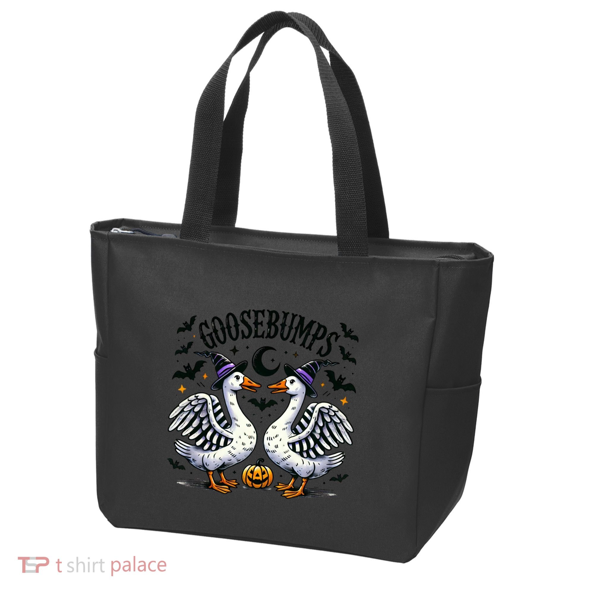 Goosebumps Geese Funny Halloween Witches Hat Tote Bag