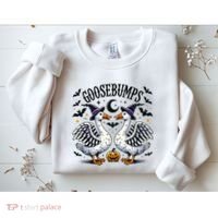 Goosebumps Geese Funny Halloween Witches Hat Sweatshirt thumb 2