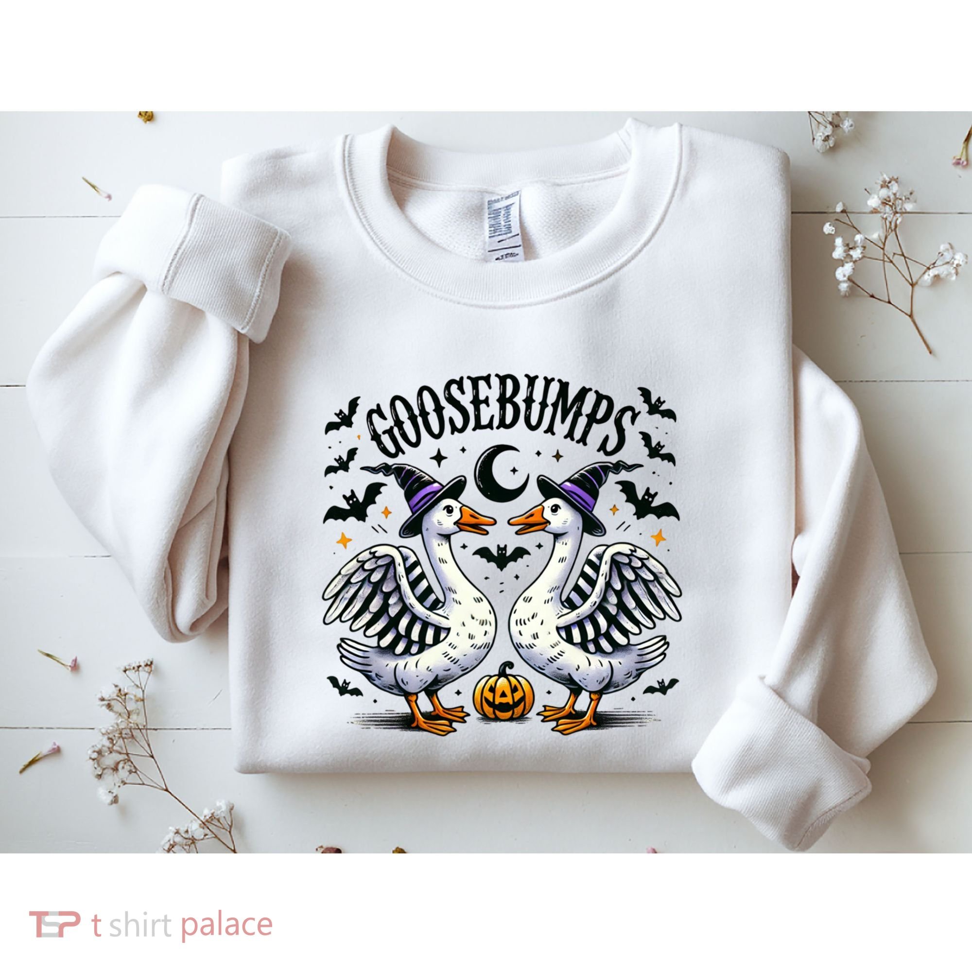 Goosebumps Geese Funny Halloween Witches Hat Sweatshirt
