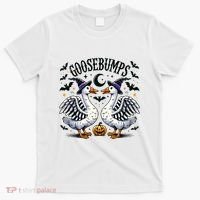 Goosebumps Geese Funny Halloween Witches Hat T-Shirt thumb 0