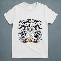 Goosebumps Geese Funny Halloween Witches Hat T-Shirt thumb 5