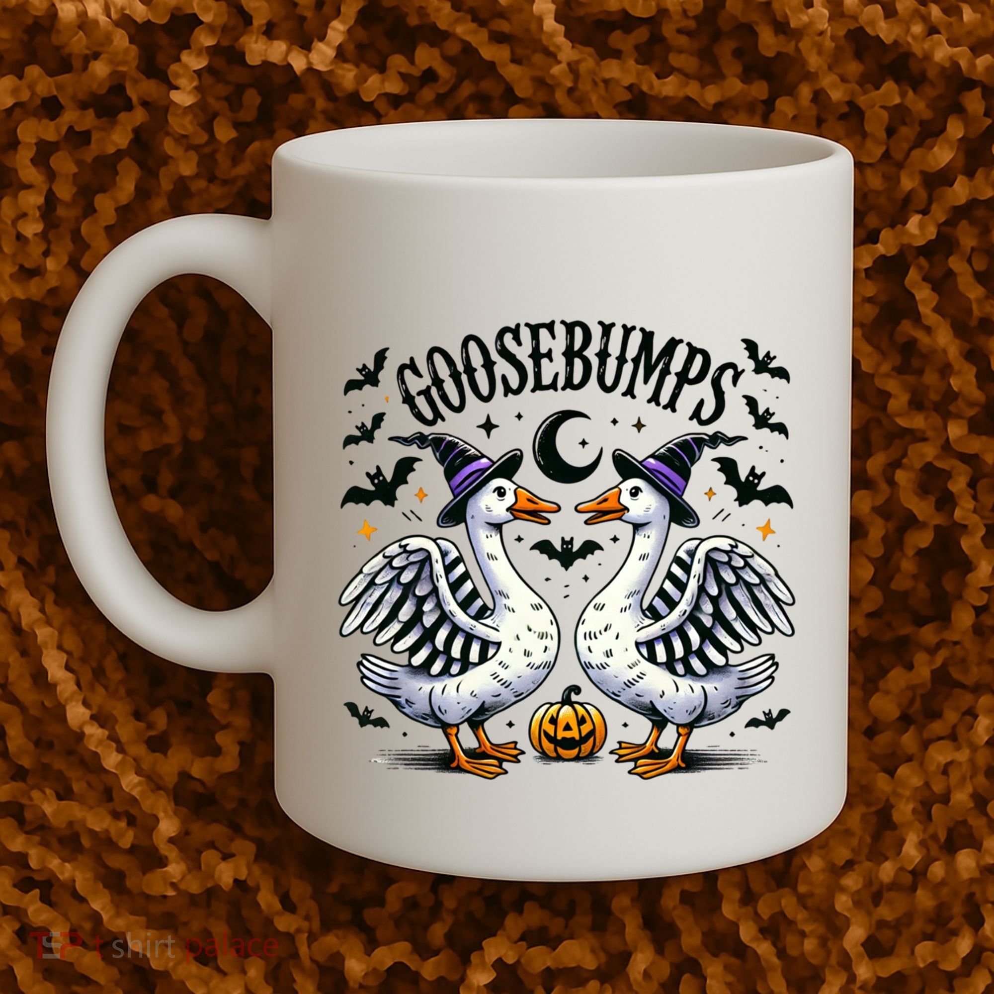 Goosebumps Geese Funny Halloween Witches Hat Coffee Mug