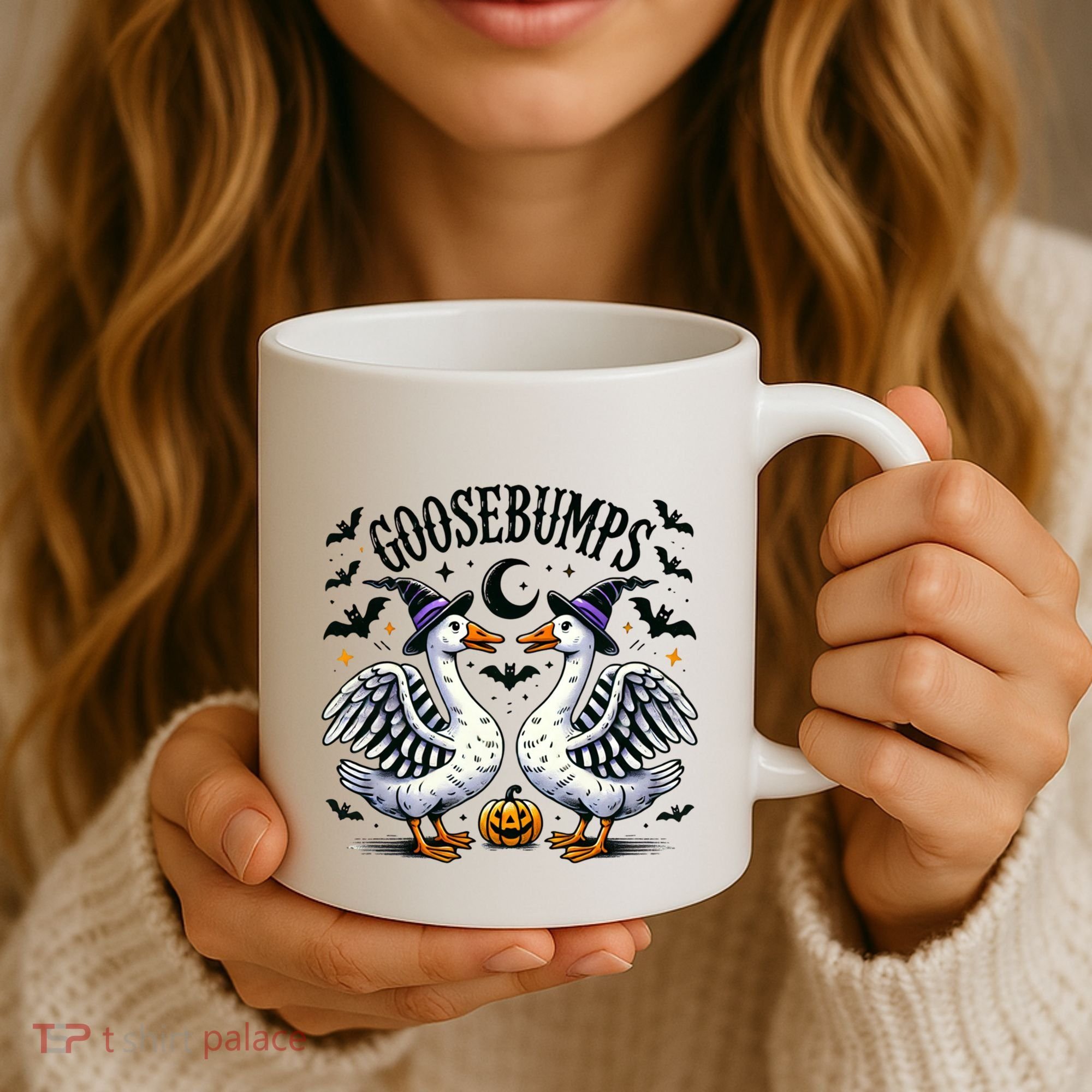 Goosebumps Geese Funny Halloween Witches Hat Coffee Mug