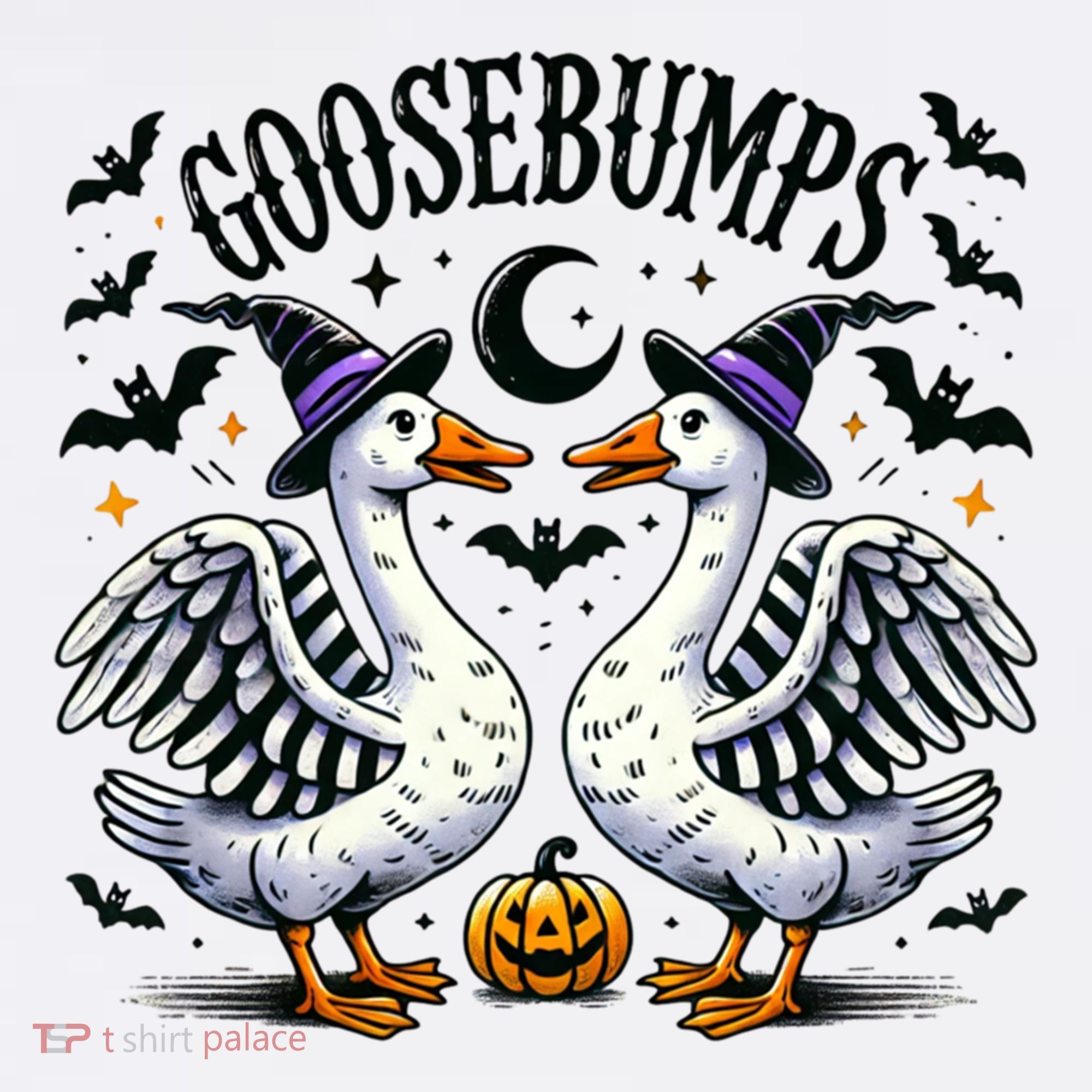 Goosebumps Geese Funny Halloween Witches Hat Women's Hoodie
