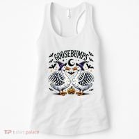 Goosebumps Geese Funny Halloween Witches Hat Women's Tank Top thumb 0