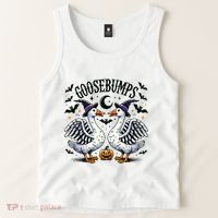 Goosebumps Geese Funny Halloween Witches Hat Tank Top thumb 2