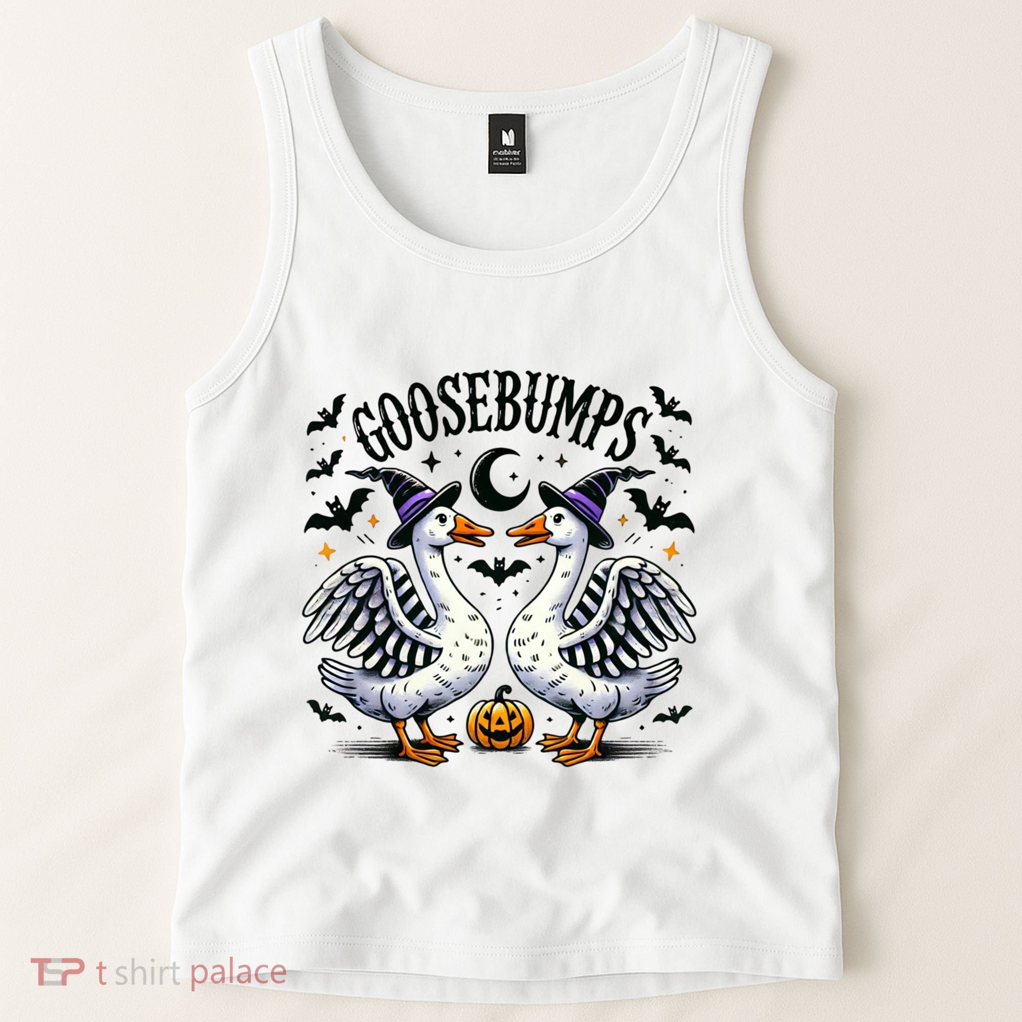 Goosebumps Geese Funny Halloween Witches Hat Tank Top