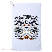 Goosebumps Geese Funny Halloween Witches Hat Golf Towel thumb 0
