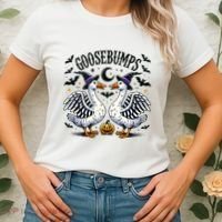 Goosebumps Geese Funny Halloween Witches Hat Women's T-Shirt thumb 2