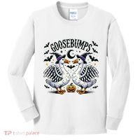 Goosebumps Geese Funny Halloween Witches Hat Kids Long Sleeve Shirt thumb 0