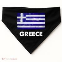 Greek Greece Flag Cool Gift USA-Made Doggie Bandana thumb 0
