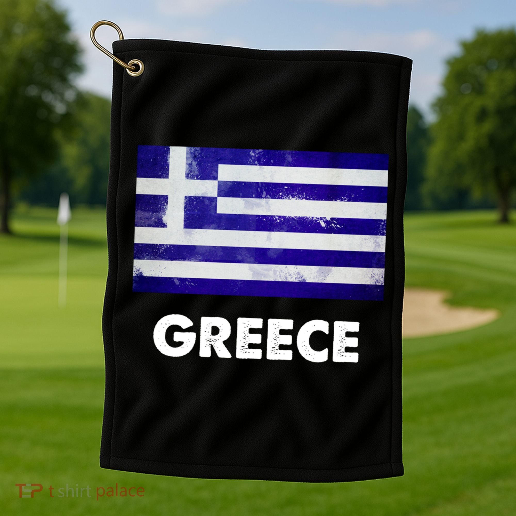 Greek Greece Flag Cool Gift Golf Towel