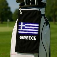 Greek Greece Flag Cool Gift Golf Towel thumb 2