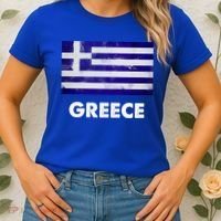 Greek Greece Flag Cool Gift Women's T-Shirt thumb 2