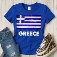 Greek Greece Flag Cool Gift Women's T-Shirt thumb 3