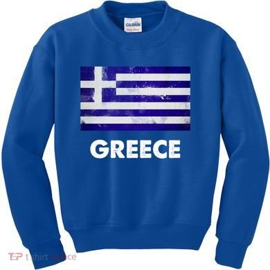 Greek Greece Flag Cool Gift Kids Sweatshirt