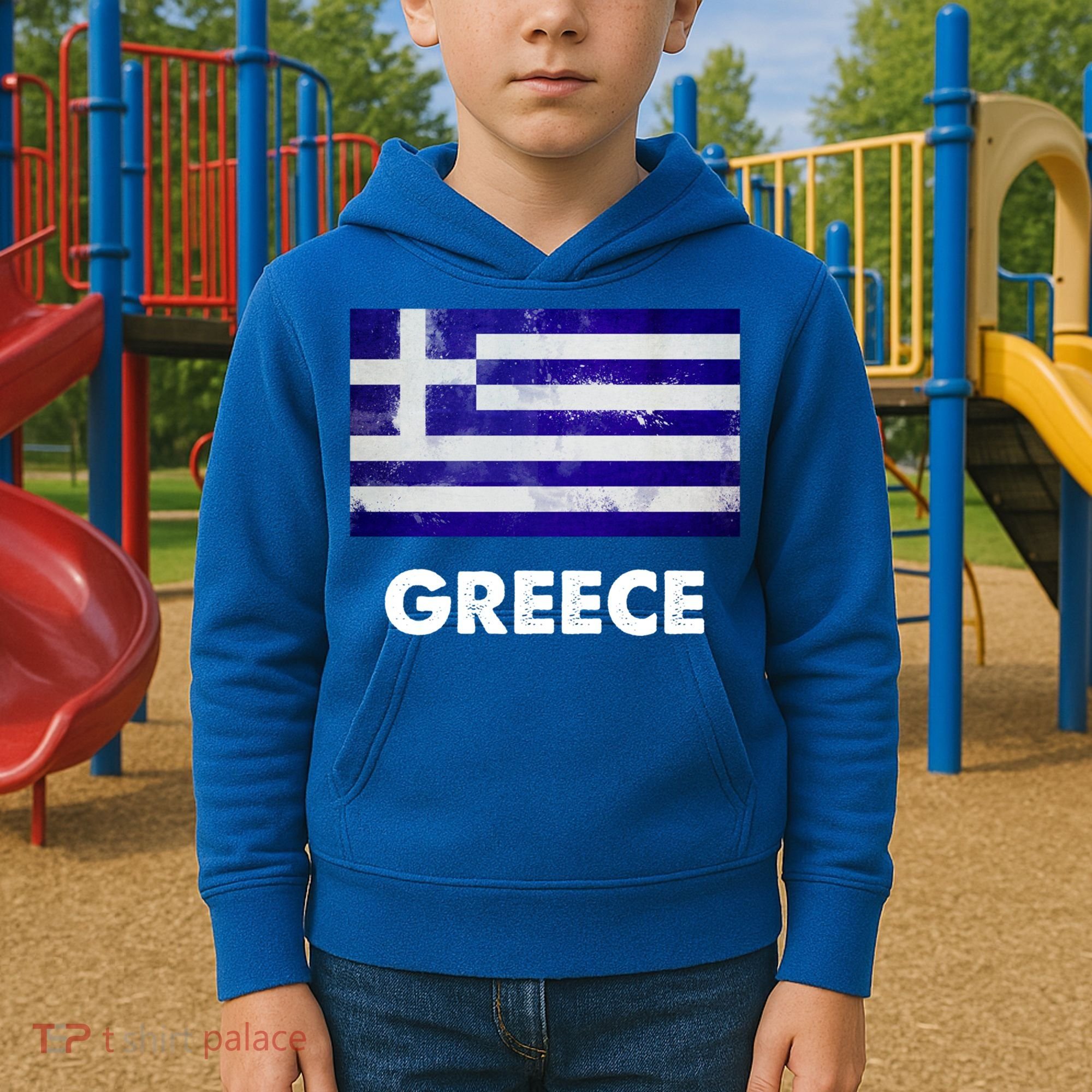 Greek Greece Flag Cool Gift Kids Hoodie