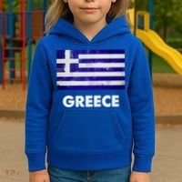 Greek Greece Flag Cool Gift Kids Hoodie thumb 3