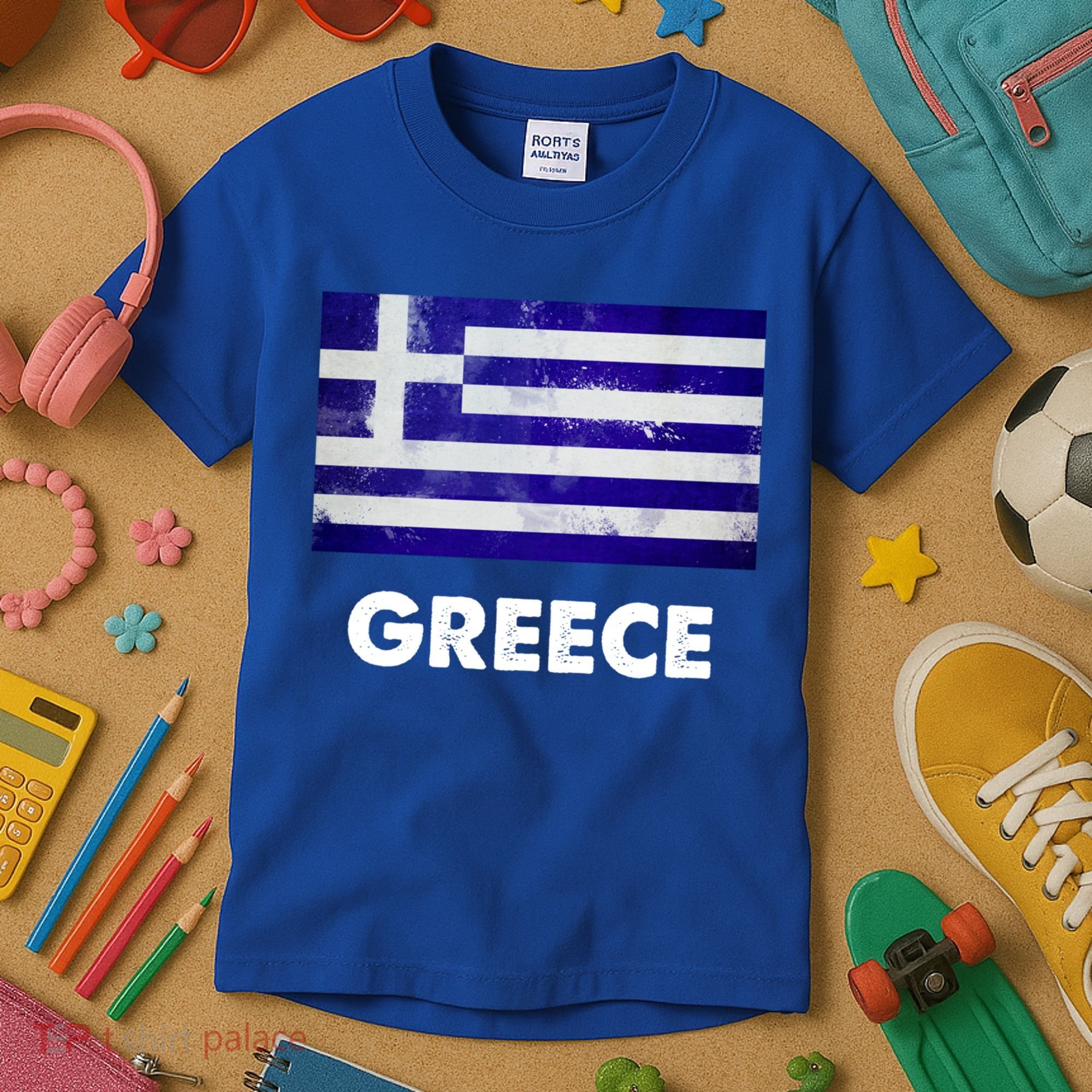 Greek Greece Flag Cool Gift Kids T-Shirt