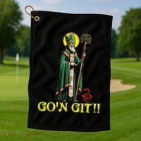 Gon Git Funny St Patricks Day Shamrock St Patty Party Irish Golf Towel thumb 1