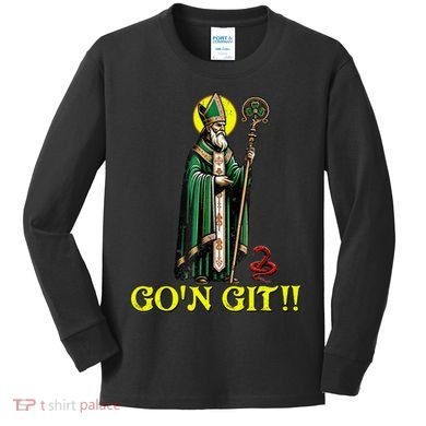Gon Git Funny St Patricks Day Shamrock St Patty Party Irish Kids Long Sleeve Shirt