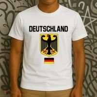 Germany German Football Soccer Ball Travel Retro Jersey T-Shirt thumb 3