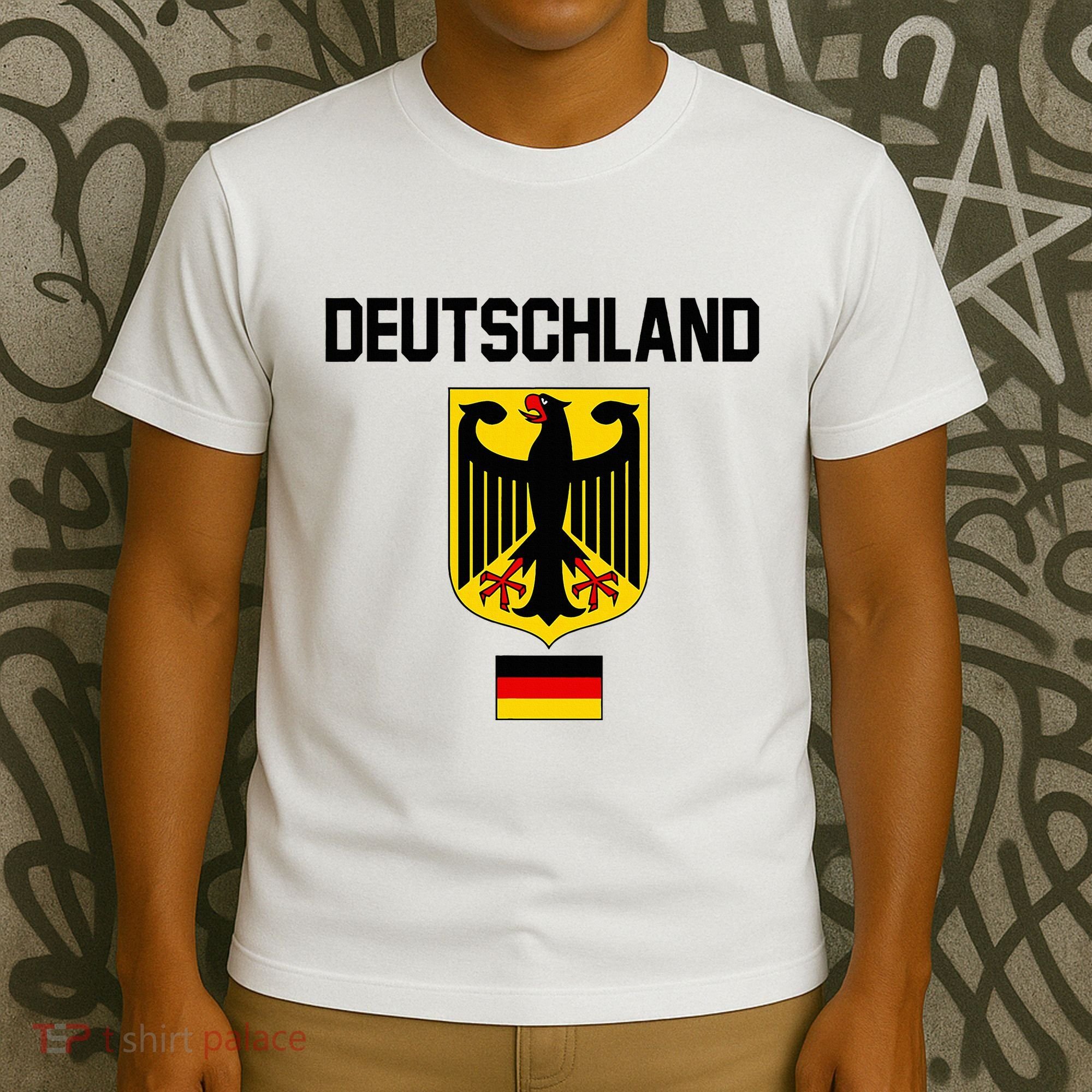 Germany German Football Soccer Ball Travel Retro Jersey T-Shirt