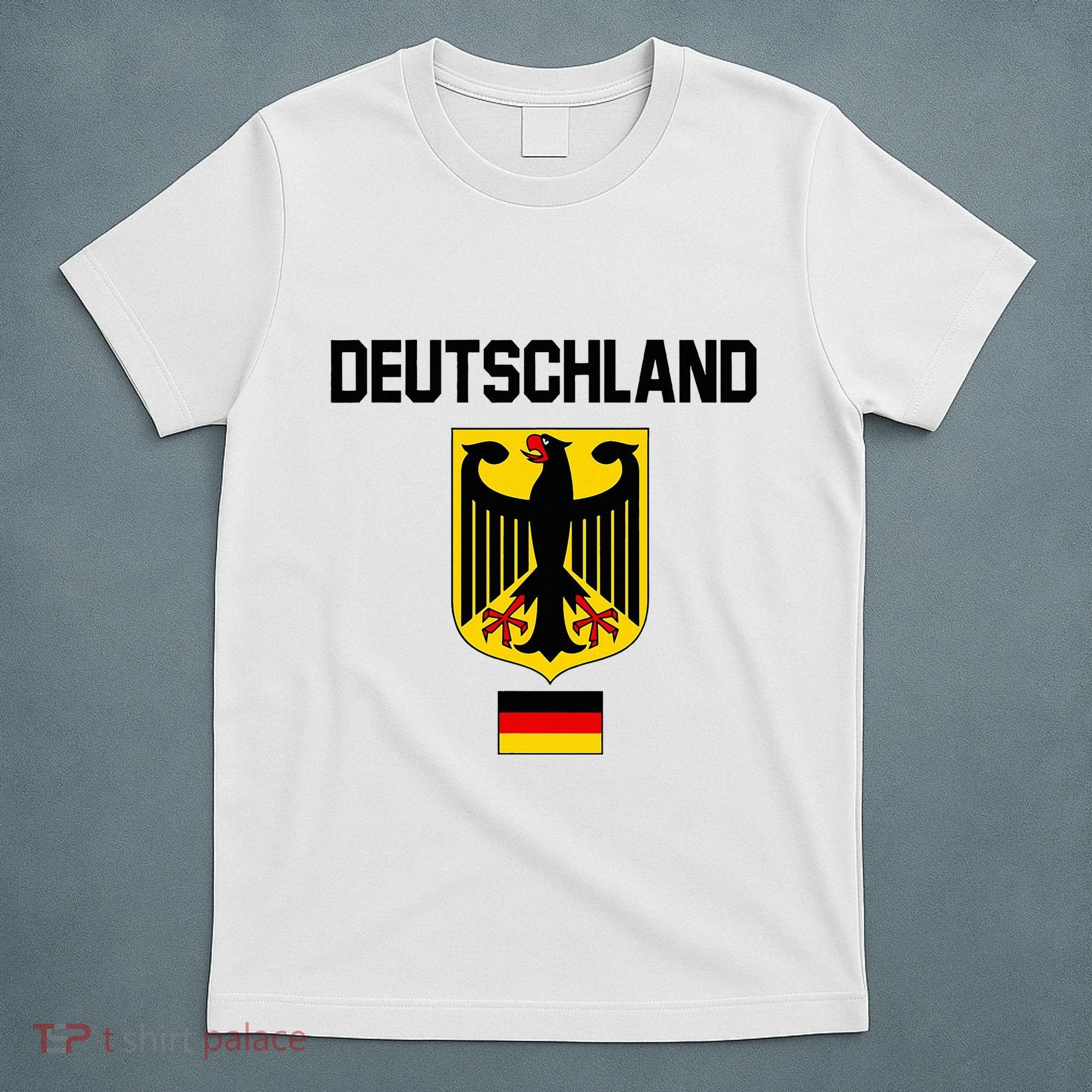 Germany German Football Soccer Ball Travel Retro Jersey T-Shirt