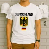 Germany German Football Soccer Ball Travel Retro Jersey T-Shirt thumb 6