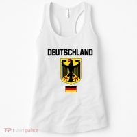 Germany German Football Soccer Ball Travel Retro Jersey Women's Tank Top thumb 0