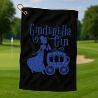 Ginderella Gin Funny Golf Towel thumb 1